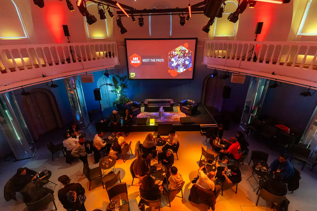 A full conference room at ADE 2025, audience facing a panel on stage